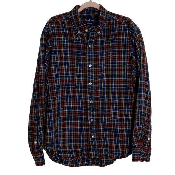 Ralph Lauren Plaid Button down size 12/14 - Picture 1 of 3